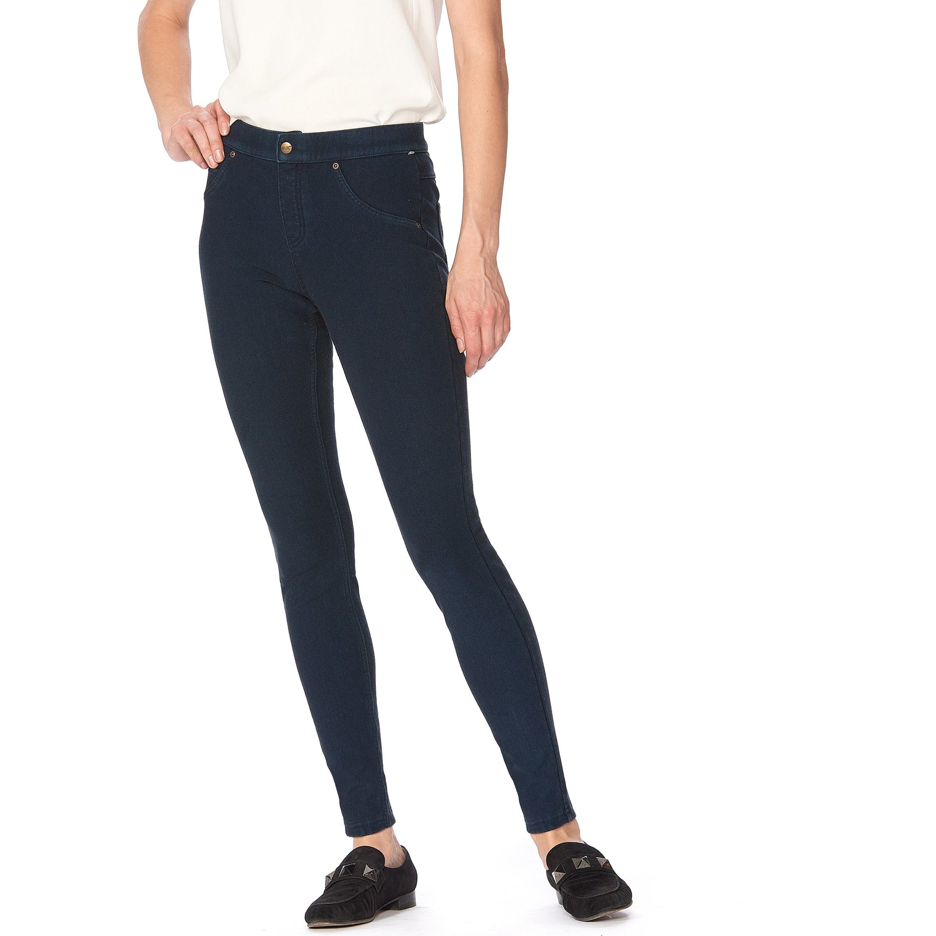 Legging en denim doublé de polaire 