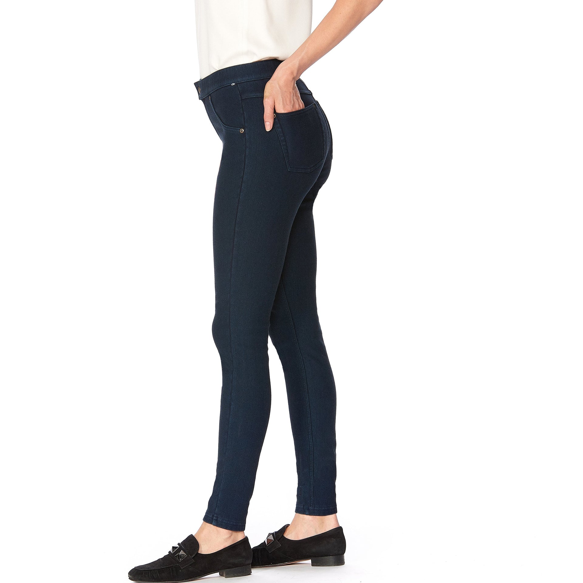 Legging en denim doublé de polaire 