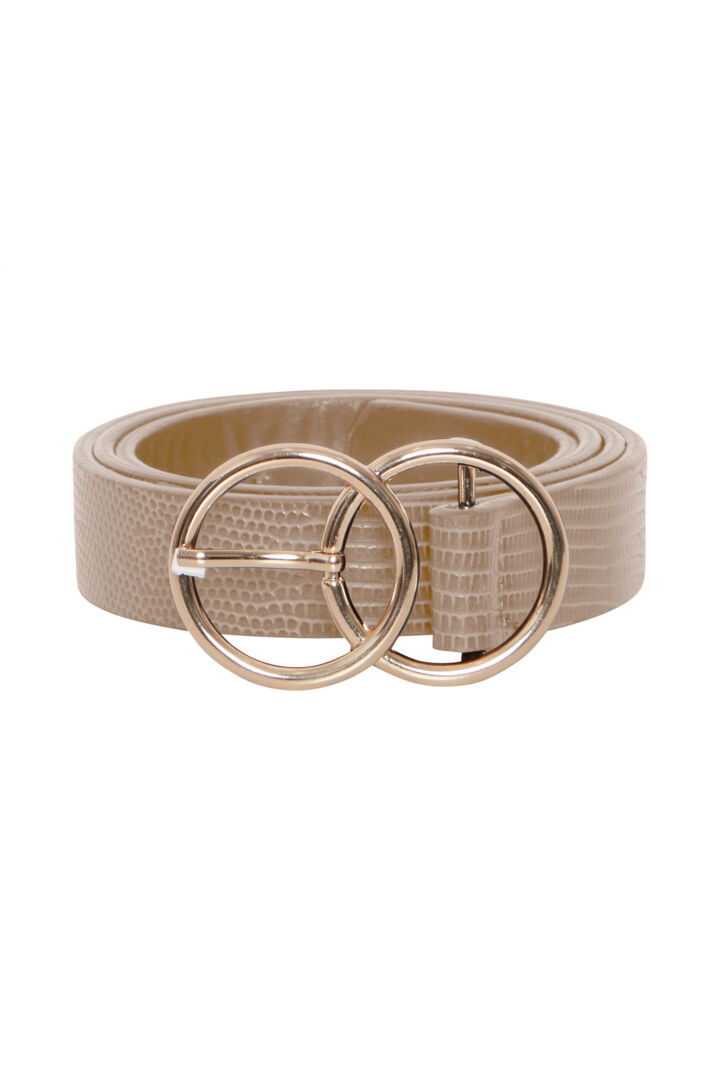 Ceinture boucle double dorée 