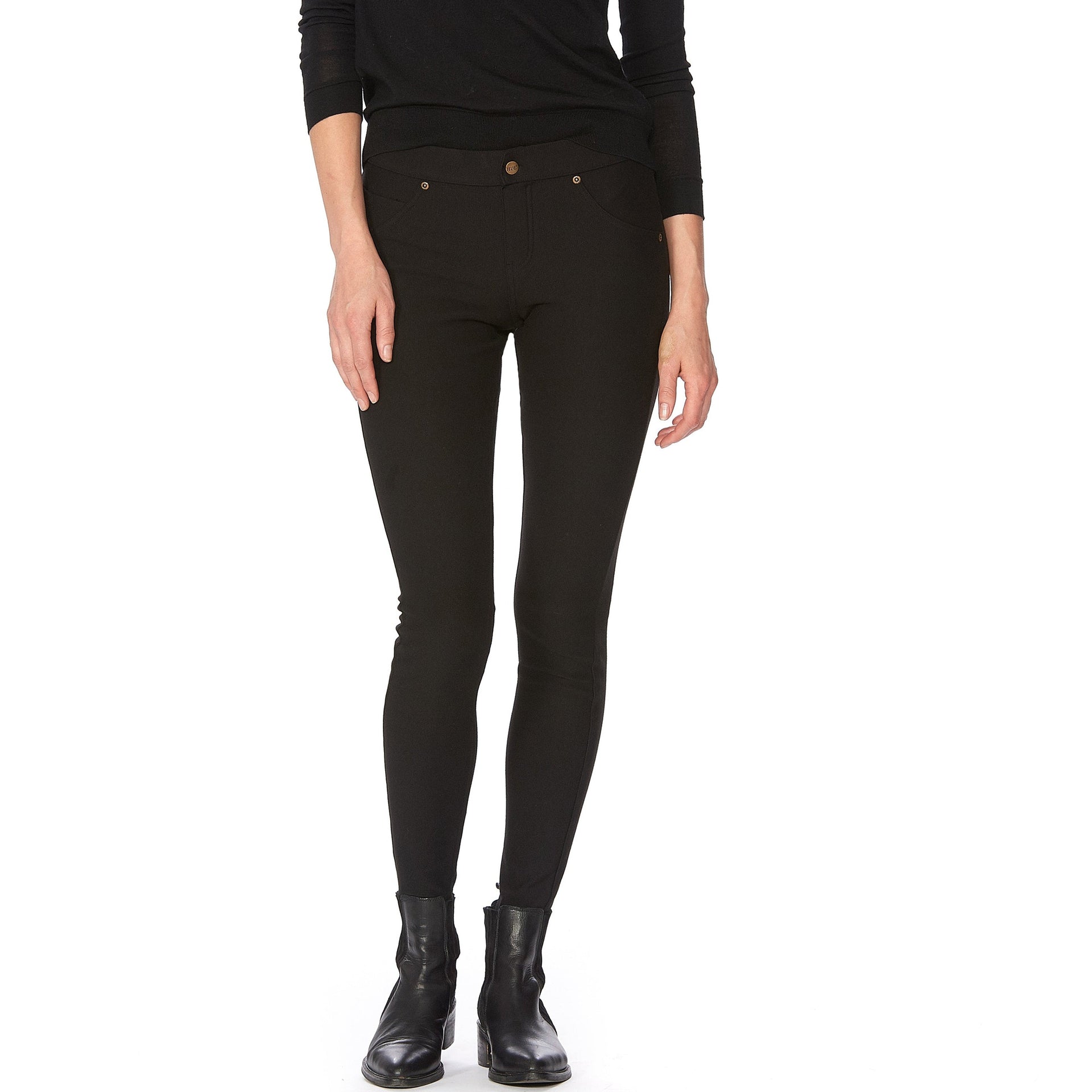 Legging en denim doublé de polaire 