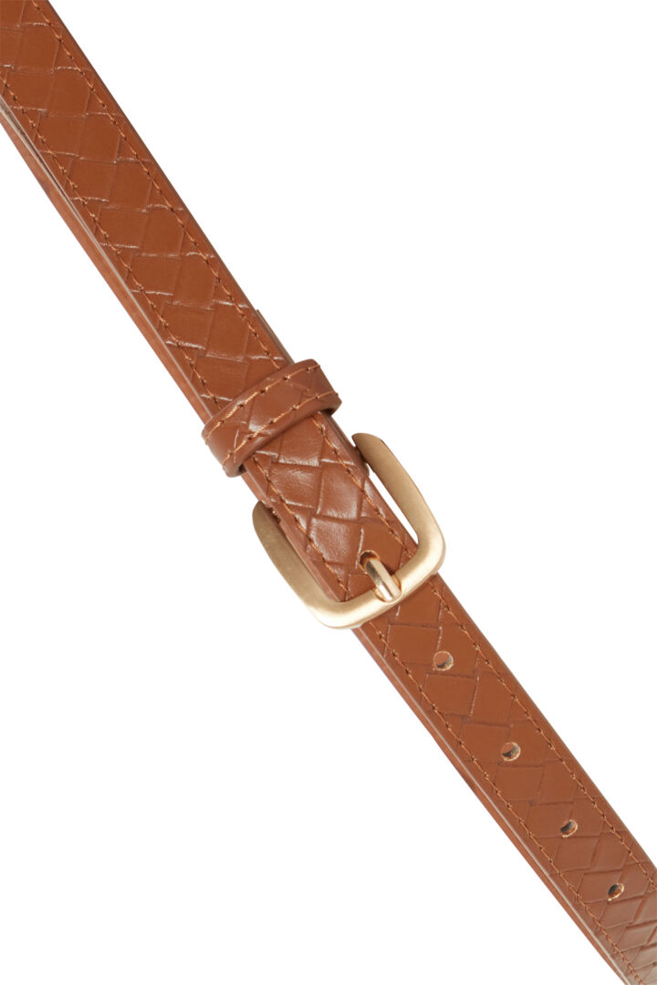 Ceinture Iaozzy imprimée losange / boucle dorée