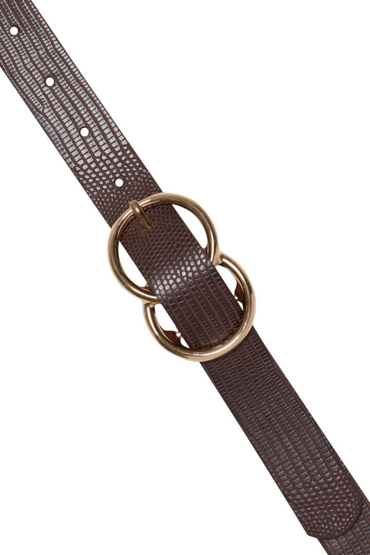 Ceinture boucle double dorée 