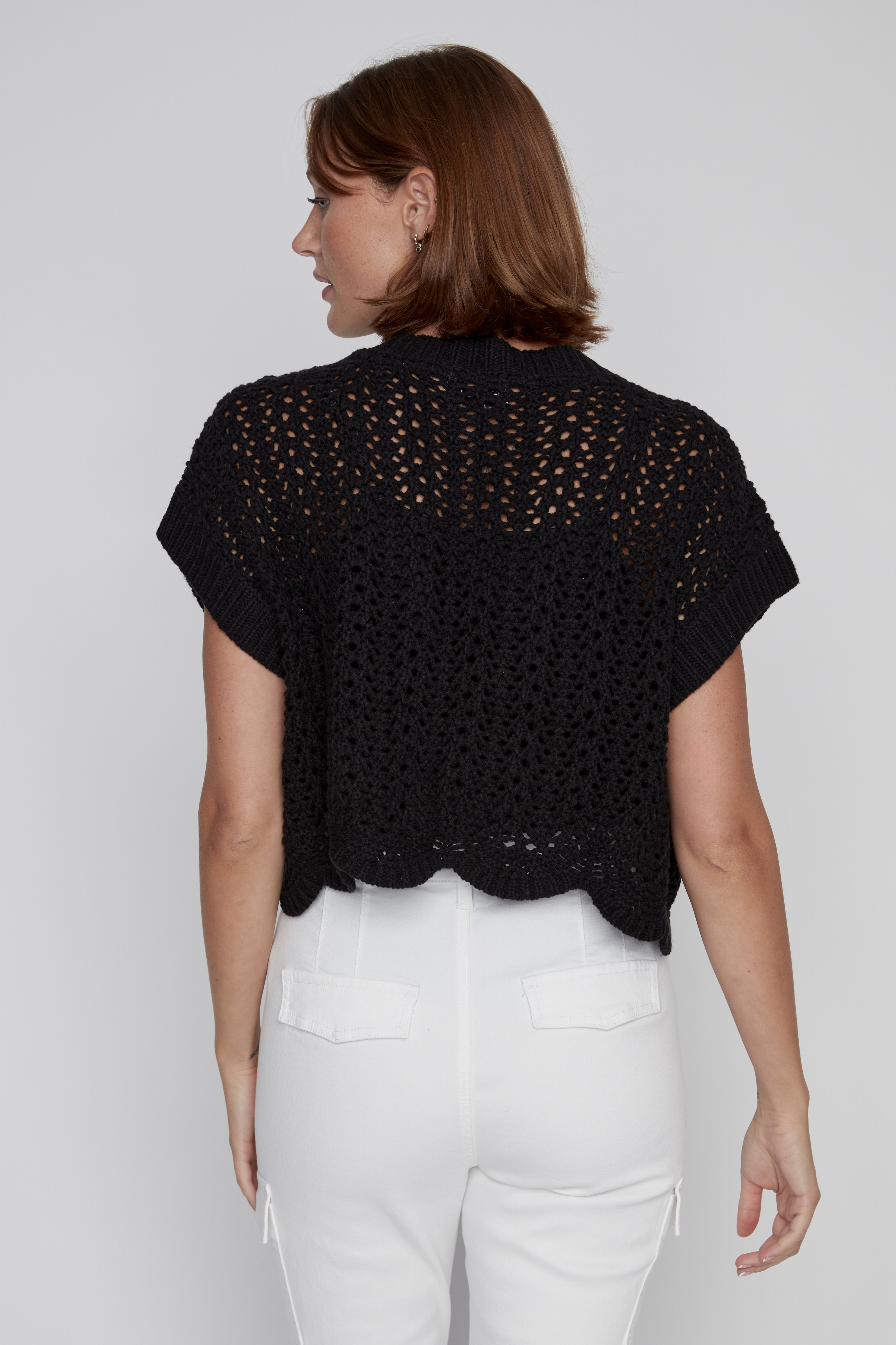 Cardigan ouvert manche courte 