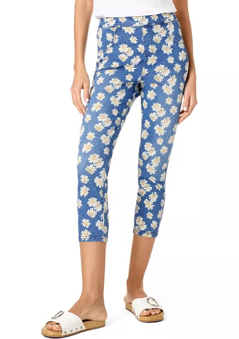 Capri taille haute imprimé floral 