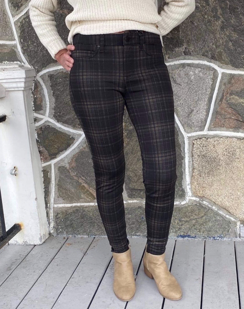 Pantalon skinny à carreaux / poches Pantalon skinny à carreaux / poches