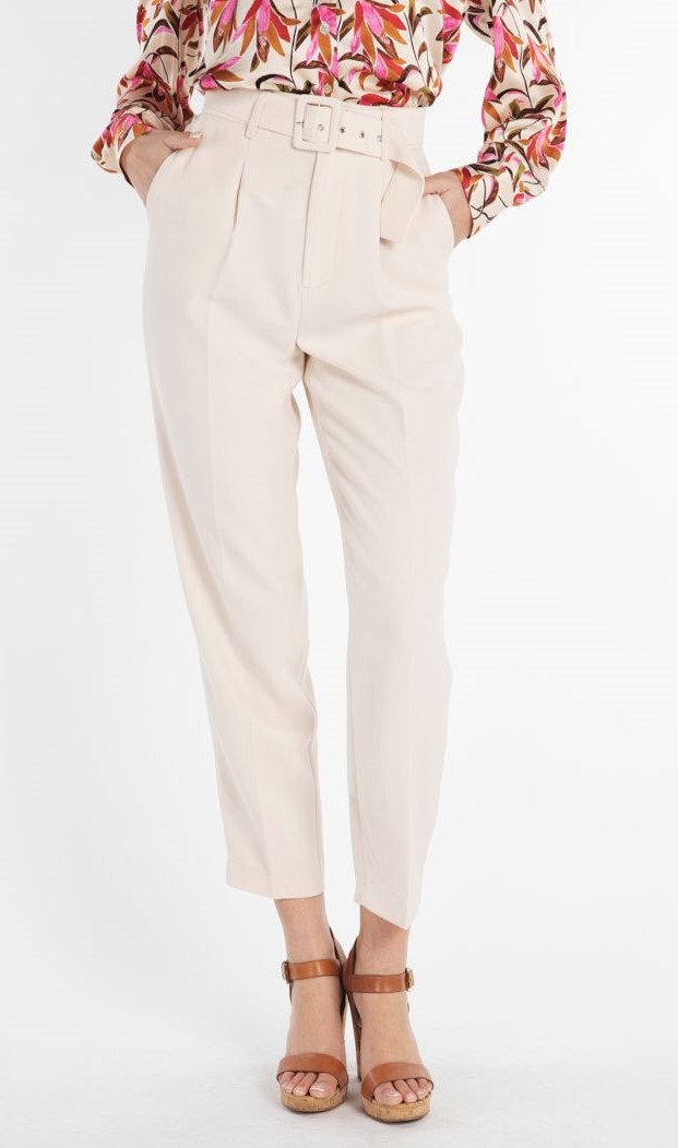 Pantalon taille haute / ceinture 