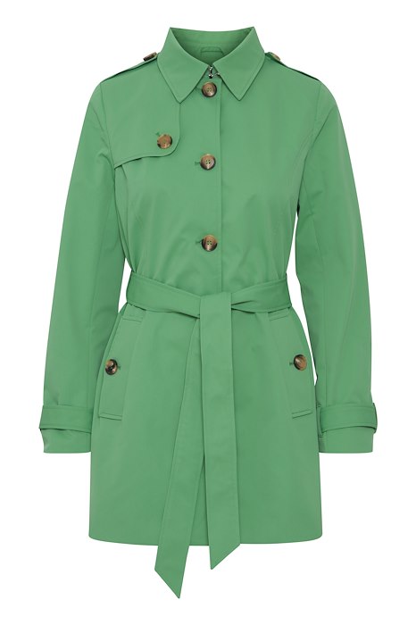 Trench ceinturé boutons marbrés 