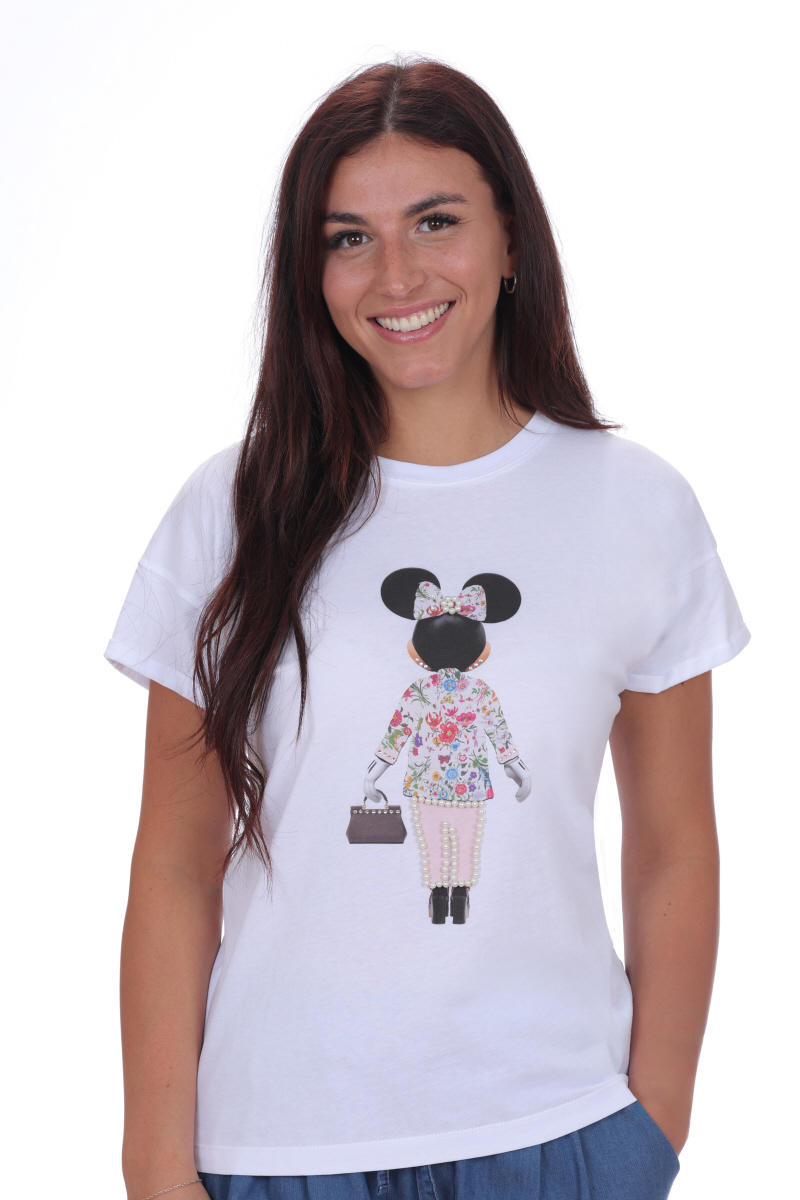 T-shirt Minnie Mouse perles 