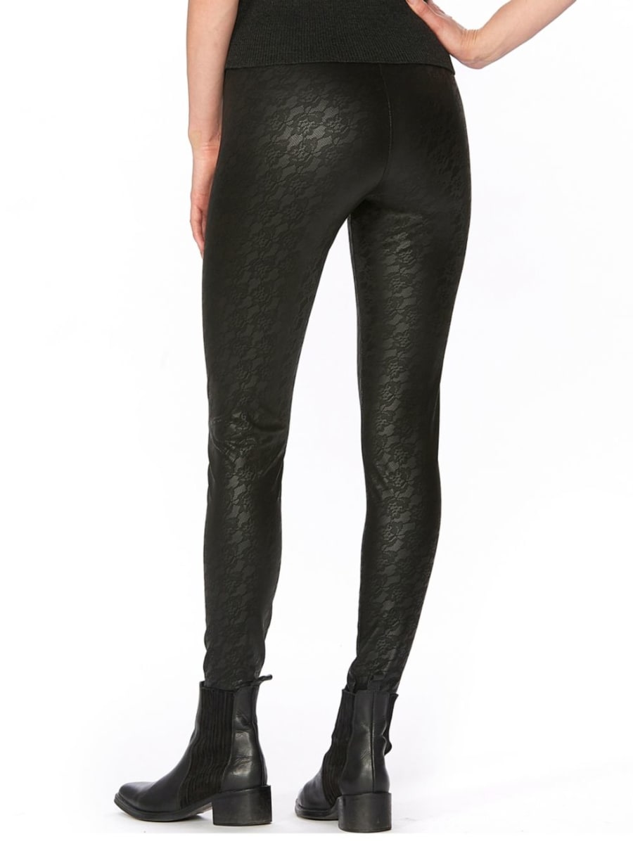 Legging en similicuir dentelle HUE