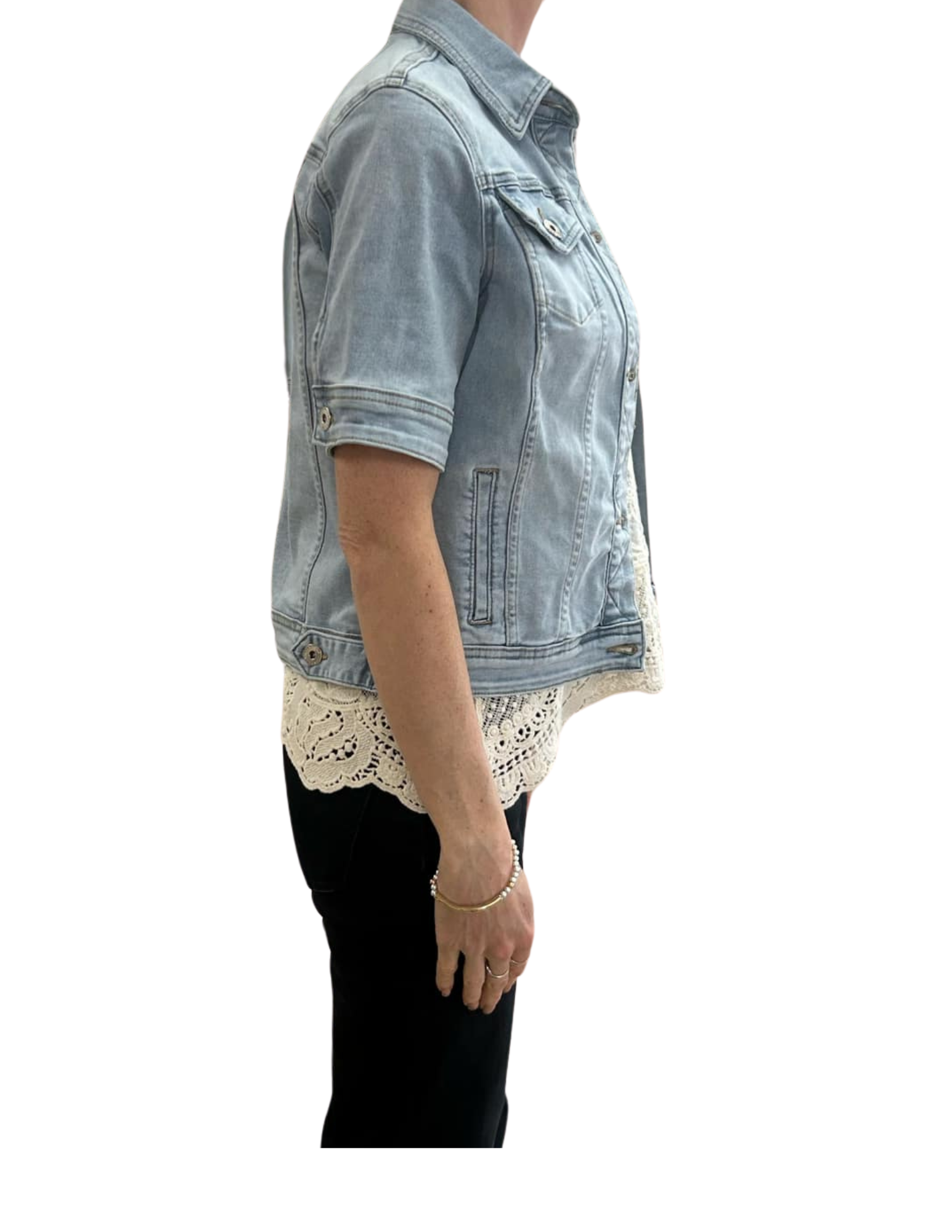 Jacket de jeans manche courte 