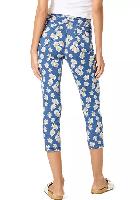 Capri taille haute imprimé floral 