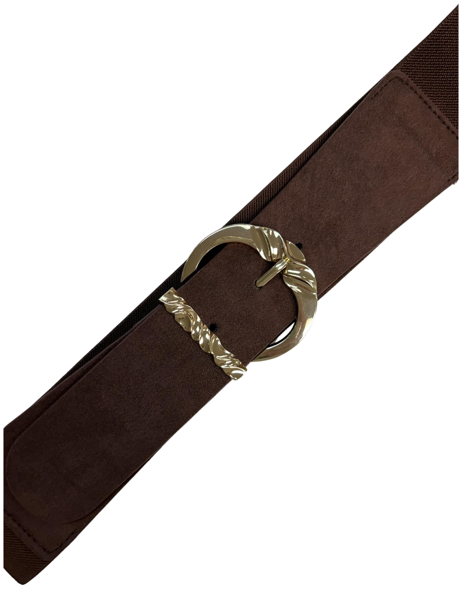 Ceinture large boucle dorée 