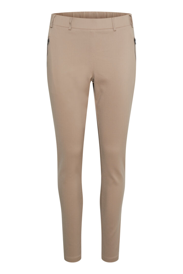 Pantalon pull-on / poche fermeture éclair / taille élastique 