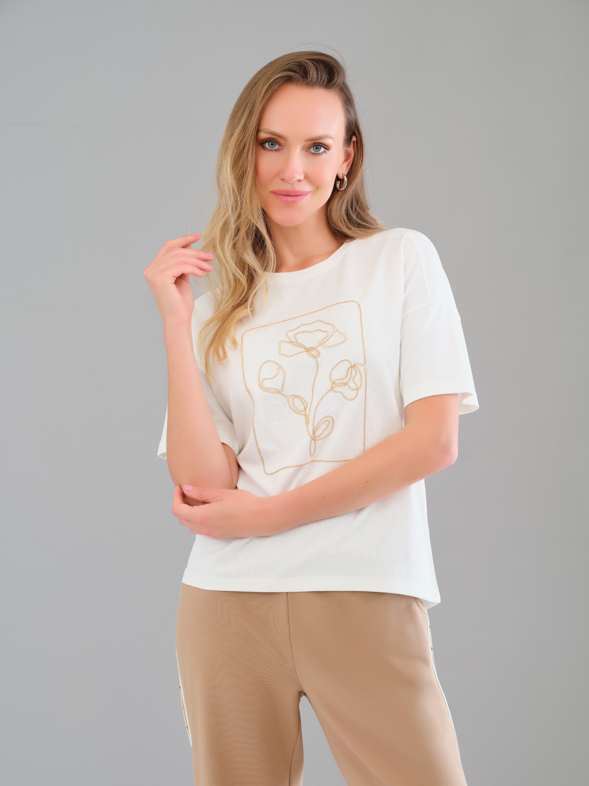 T-shirt FLOWER/ Tricotto T-shirt FLOWER/ Tricotto